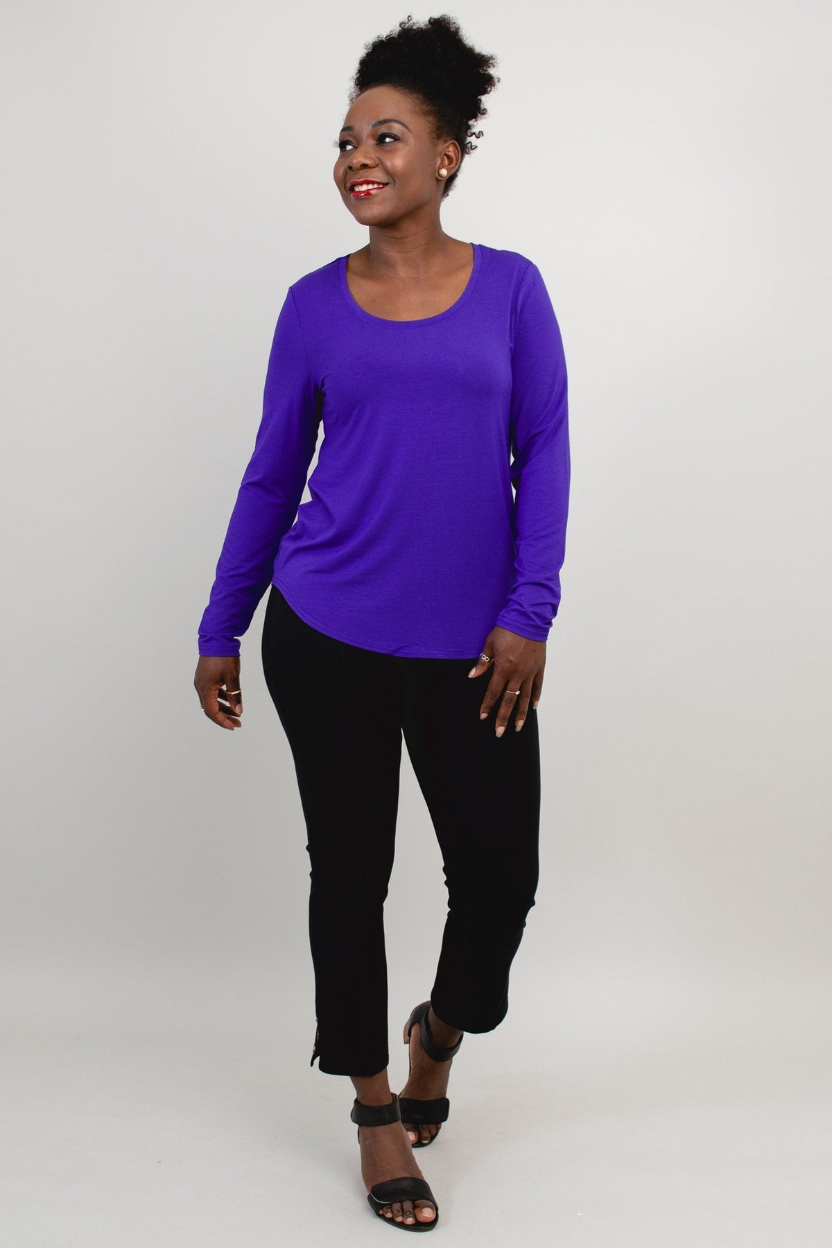 Tessa Long Sleeve, Violet, Bamboo - Final Sale