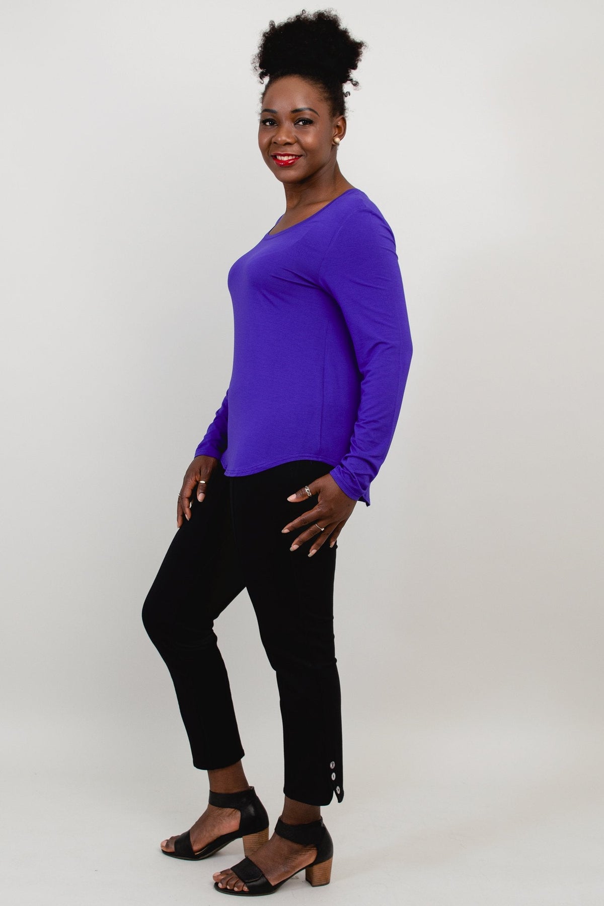 Tessa Long Sleeve, Violet, Bamboo - Final Sale