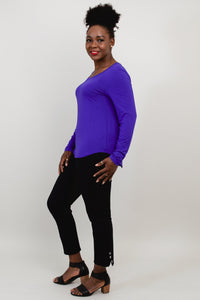 Tessa Long Sleeve, Violet, Bamboo - Final Sale