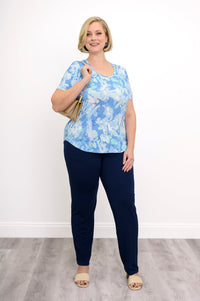 Tessa Tee, Denim Clouds, Bamboo