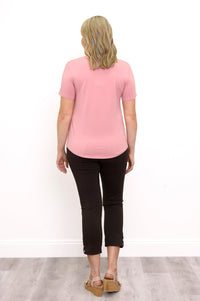 Tessa Tee, Dusty Rose, Bamboo