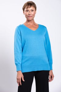 Tiff Sweater, Lake, Cotton