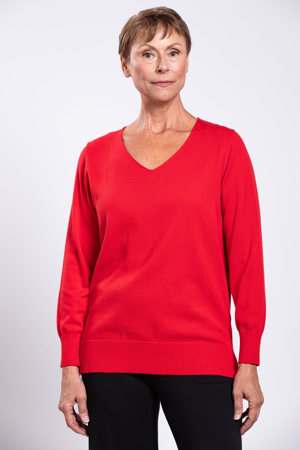 Tiff Sweater, Red, Cotton