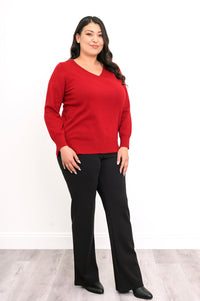 Tiff Sweater, Red, Cotton