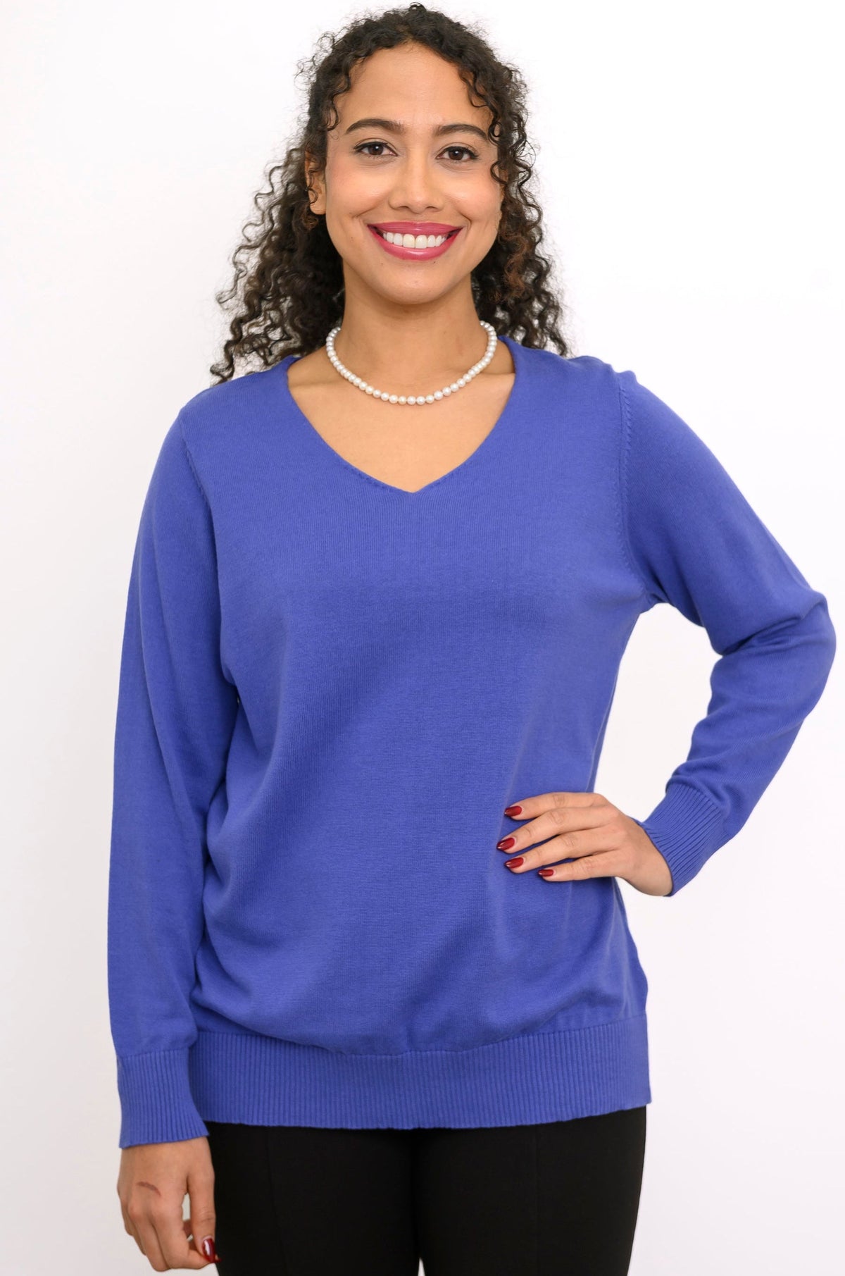 Tiff Sweater, Violet Blue, Cotton