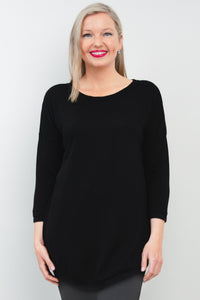 Tina Sweater, Black, Bamboo Cotton