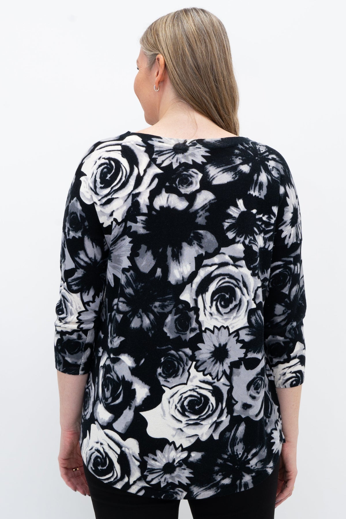 Tina Sweater, Black Rose, Bamboo Cotton