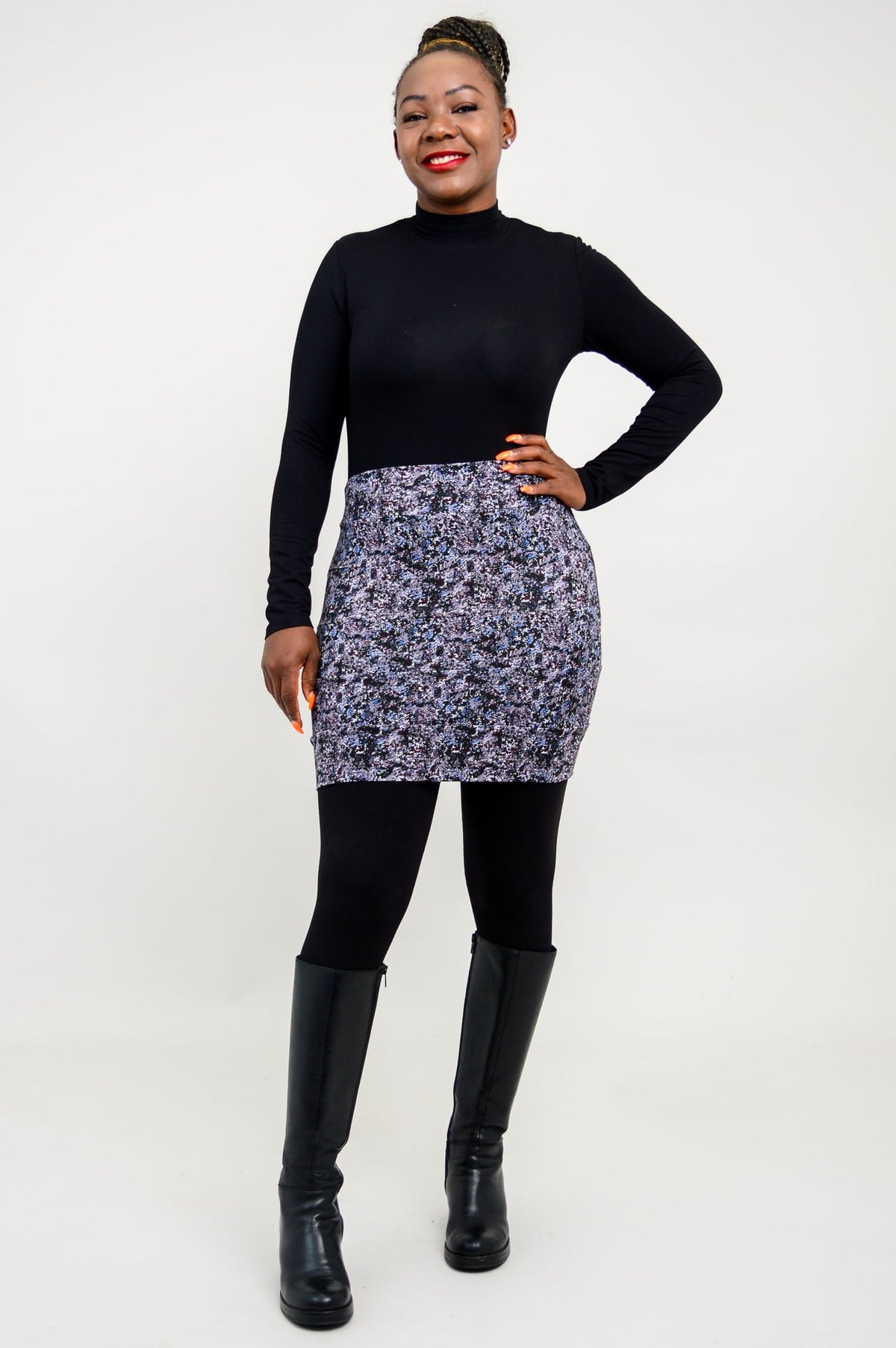 Whistler Skirt, Blue Space, Bamboo - Final Sale