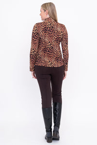 Tonya Top, Chocolate Leopard, Bamboo