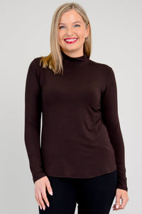 Tonya Top, Coffee, Bamboo - Final Sale