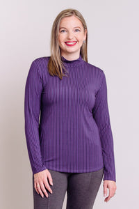 Tonya Top, Violet Stripes, Bamboo- Final Sale