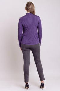 Tonya Top, Violet Stripes, Bamboo- Final Sale