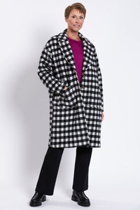 Vanessa Coat, BW Check, Boiled Wool