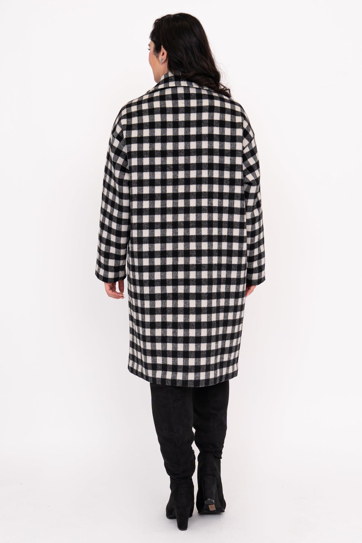 Vanessa Coat, BW Check, Boiled Wool