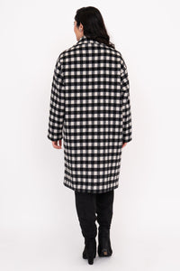 Vanessa Coat, BW Check, Boiled Wool