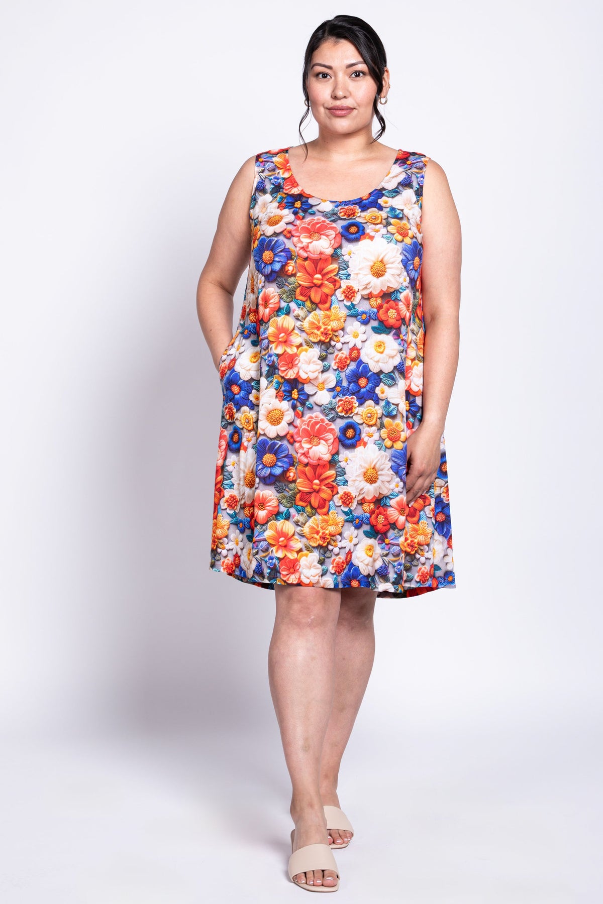 Velma Dress, Violet Crochet, Linen Bamboo