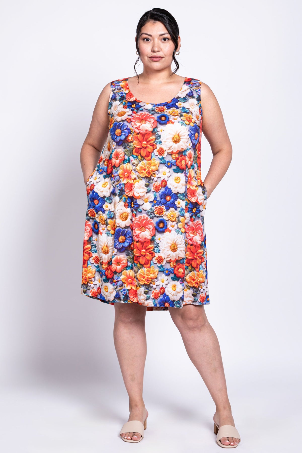 Velma Dress, Violet Crochet, Linen Bamboo