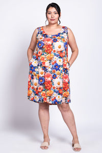 Velma Dress, Violet Crochet, Linen Bamboo