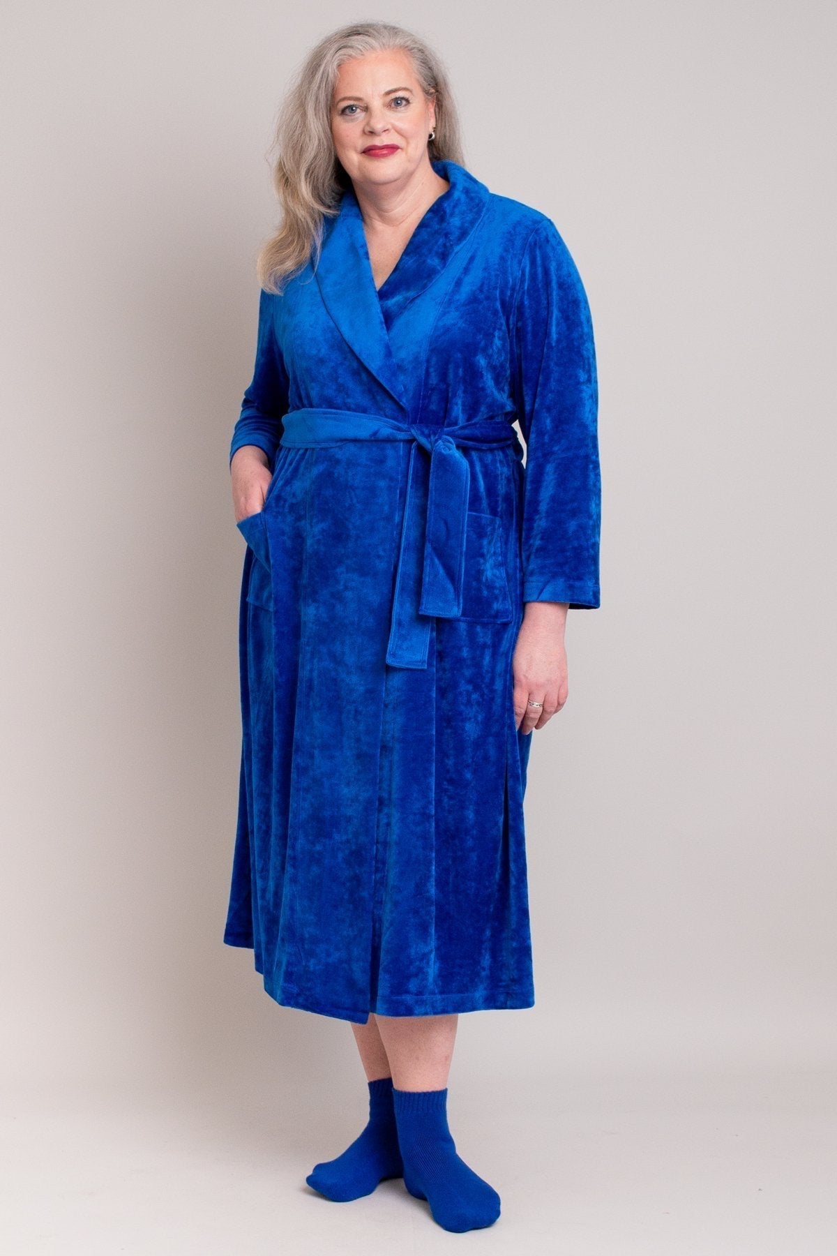 Velvet Robe, Cobalt, Bamboo