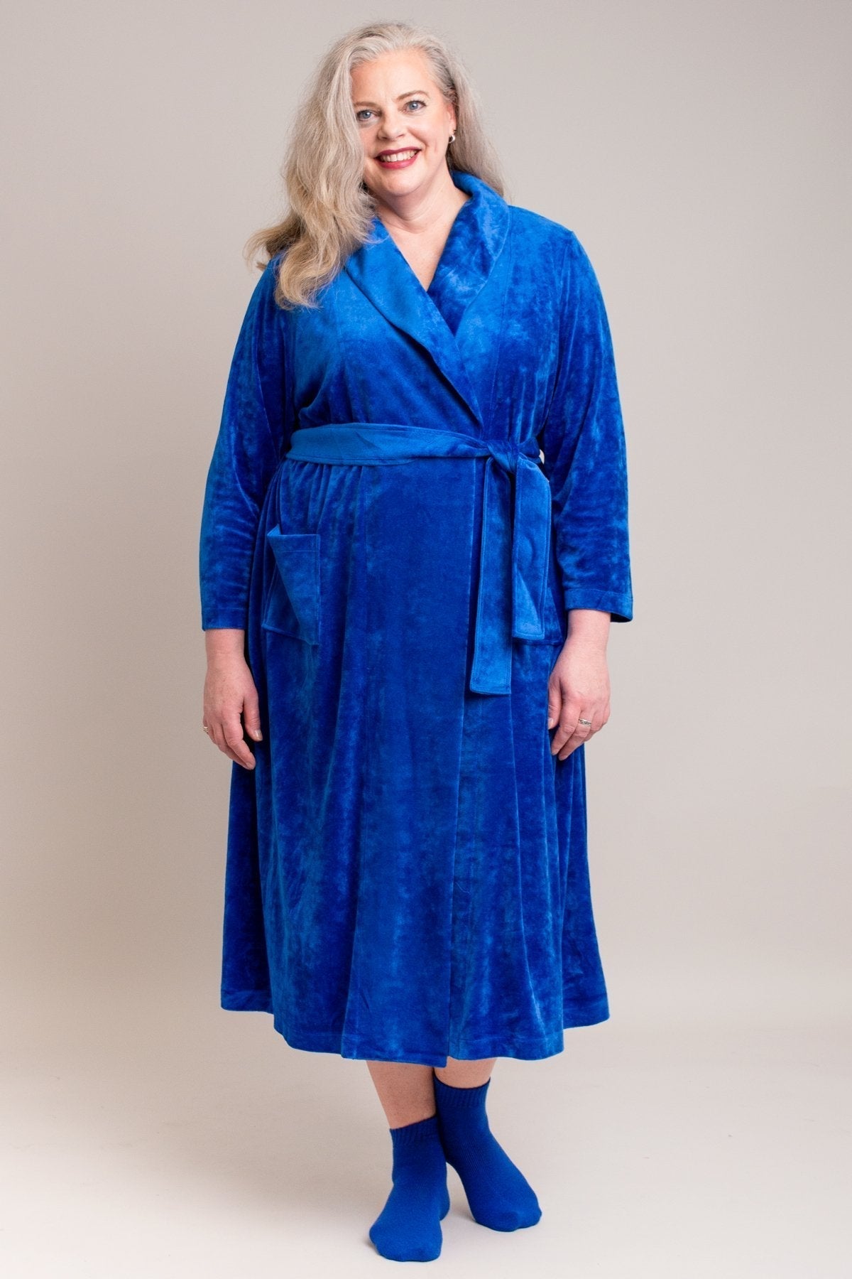 Velvet Robe, Cobalt, Bamboo