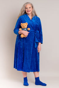 Velvet Robe, Cobalt, Bamboo