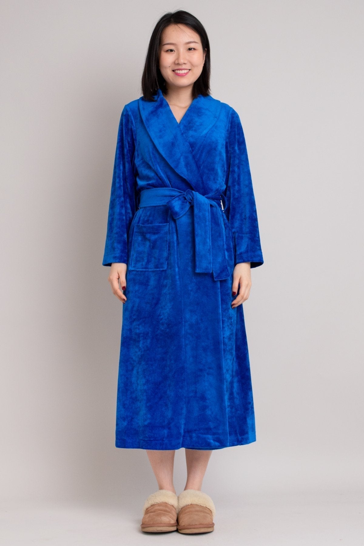 Velvet Robe, Cobalt, Bamboo