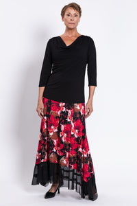 Vera Skirt, Lipstick Poinsetta, Bamboo