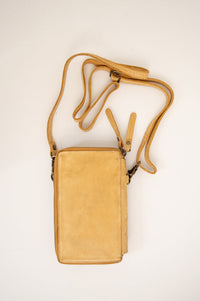 Handbag 500, Buckskin, Leather