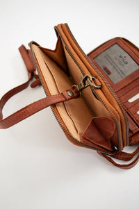 Handbag 500, Cognac, Leather