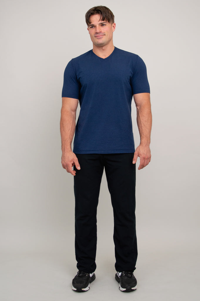 Adam Short Sleeve Shirt, Indigo, Bamboo