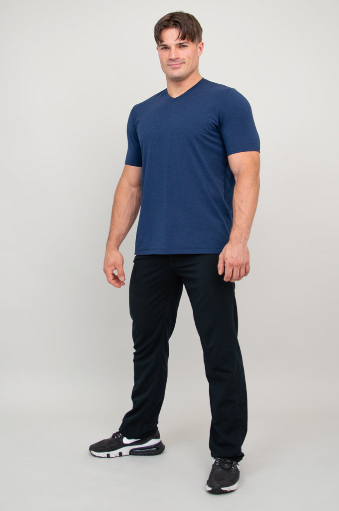 Adam Short Sleeve Shirt, Indigo, Bamboo