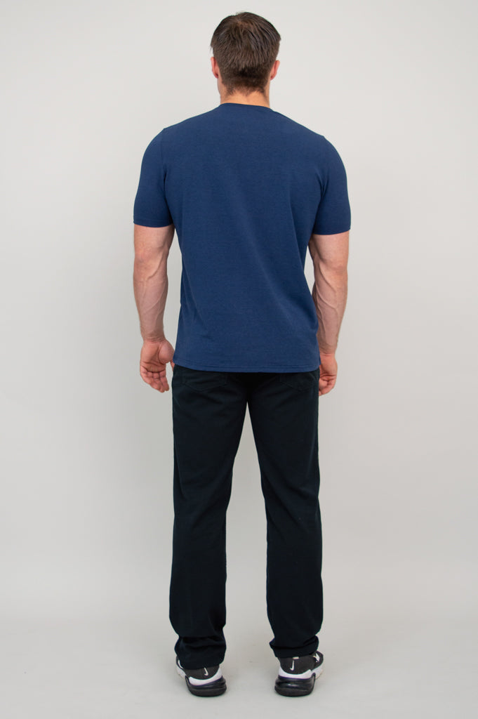 Adam Short Sleeve Shirt, Indigo, Bamboo