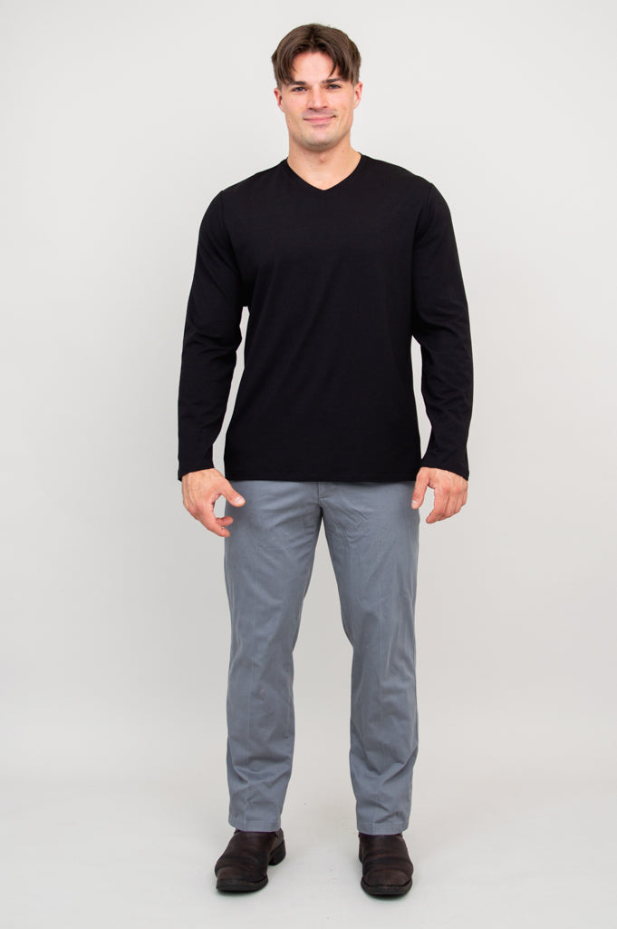 Adam Long Sleeve, Black, Bamboo