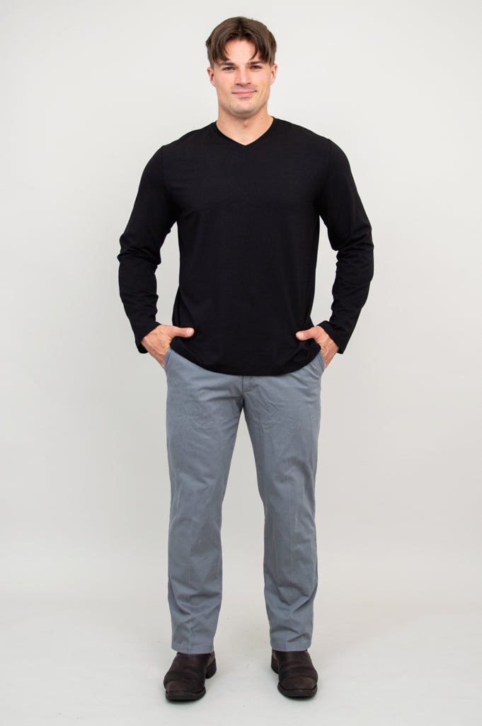 Adam Long Sleeve, Black, Bamboo