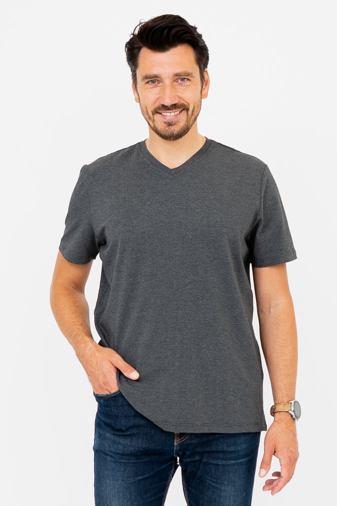 Adam Short Sleeve Shirt, Graphite, Bamboo