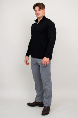 Andrew Sweater, Black, 100% Merino Wool