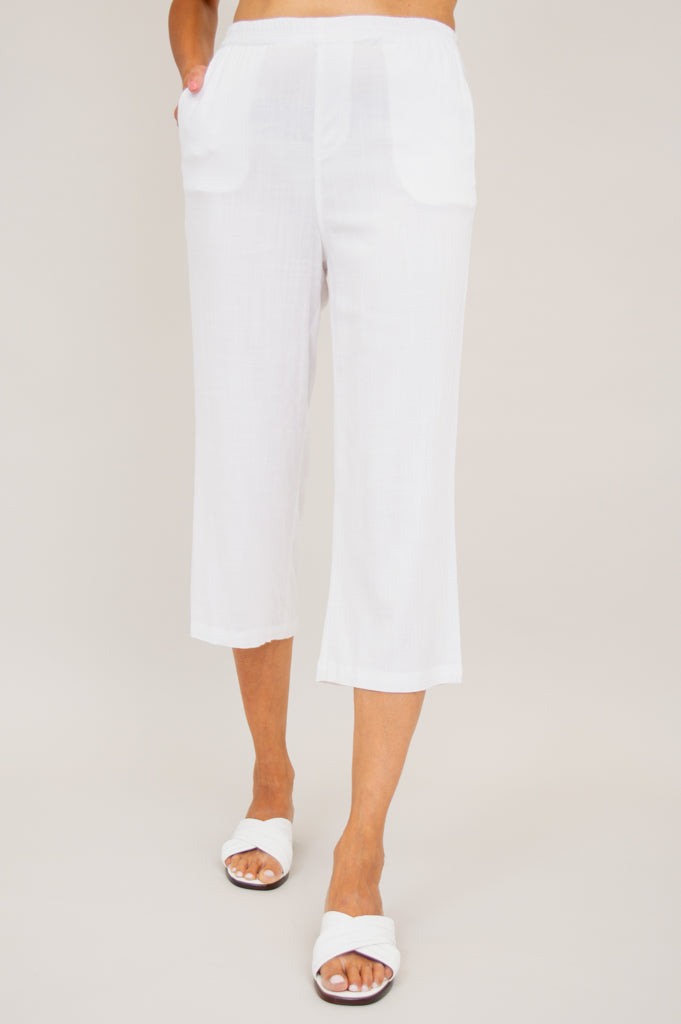 Bella Capri, White, Linen Bamboo