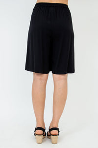 Betty Shorts, Black, Linen Bamboo