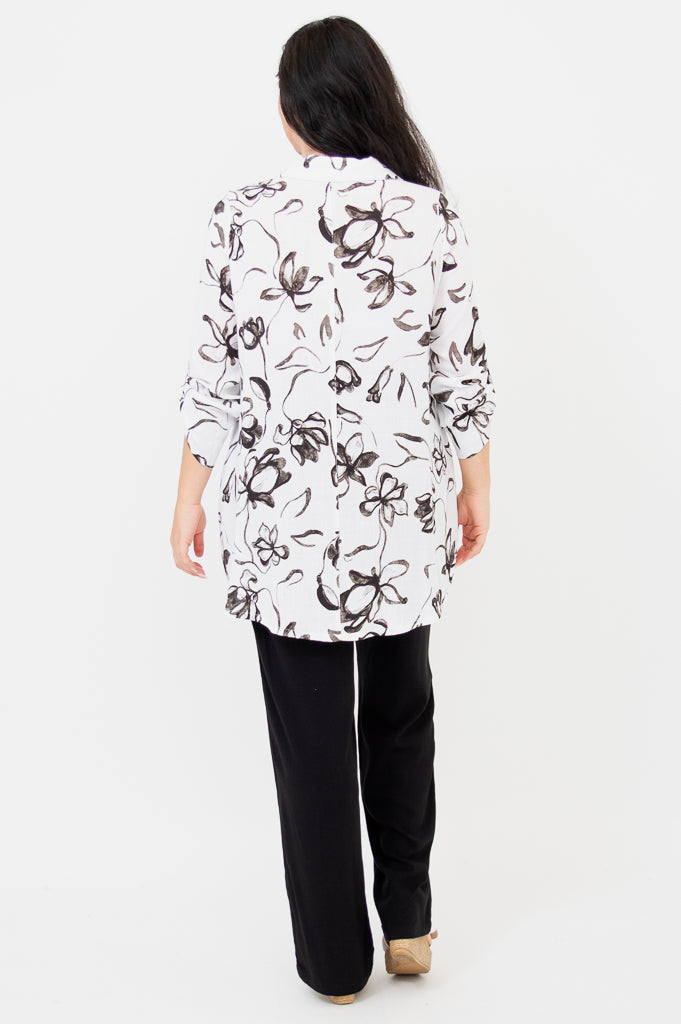 Celine Blouse, Affection, Linen Bamboo