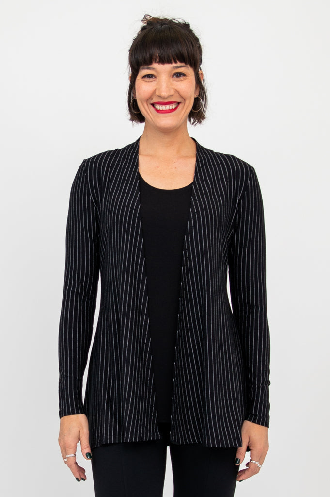 Chopra Jacket, BW Pin Stripe, Bamboo - Final Sale