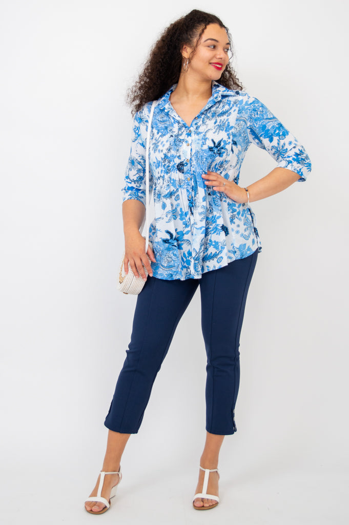 Cindy 3/4 Sleeve Top, Crysiko- Final Sale