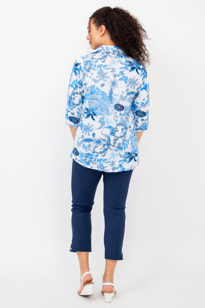 Cindy 3/4 Sleeve Top, Crysiko- Final Sale