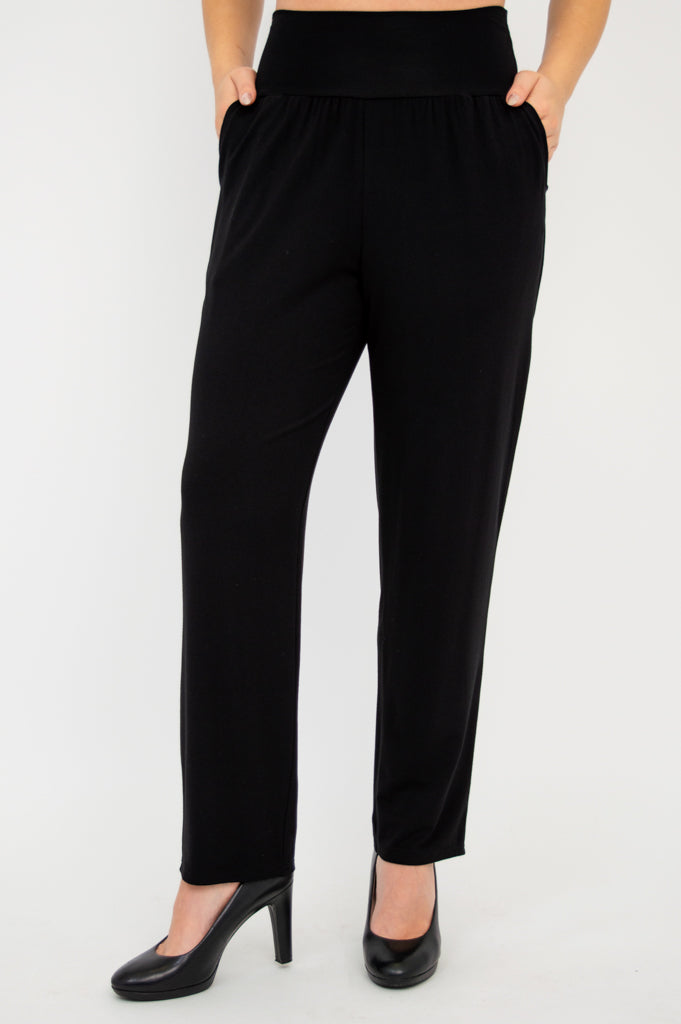 Clair Petite Pant, Black, Bamboo