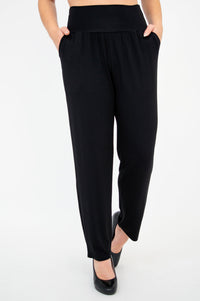 Clair Petite Pant, Black, Bamboo