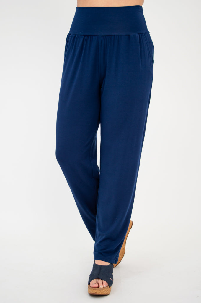 Clair Petite Pant, Indigo, Bamboo