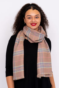 Cozy Scarf, Coffee Tartan