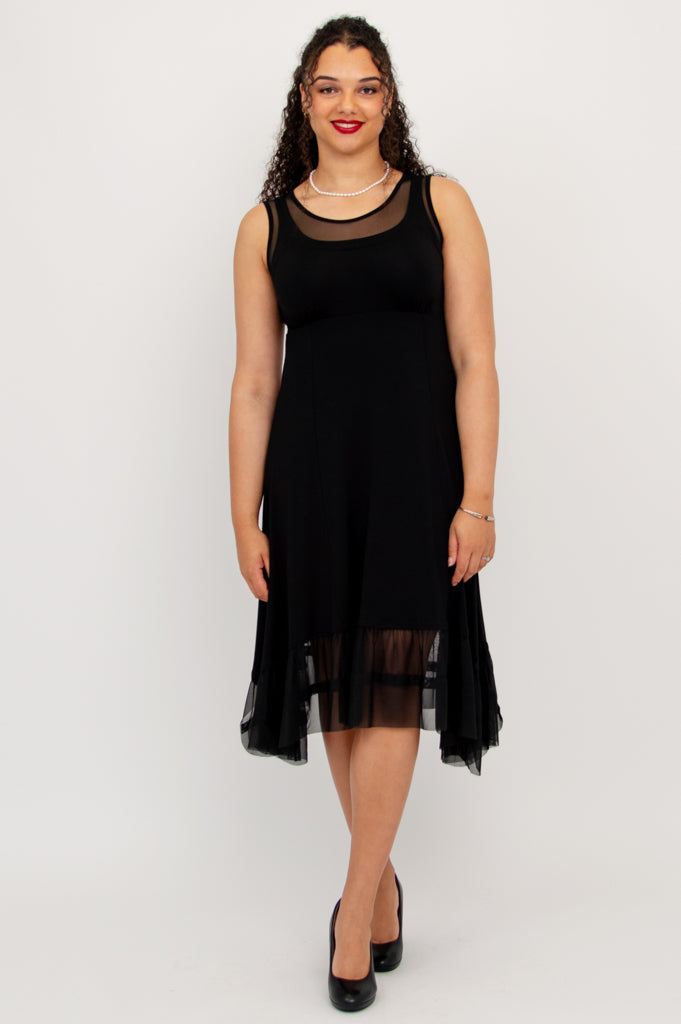 Danube Dress, Black, Bamboo