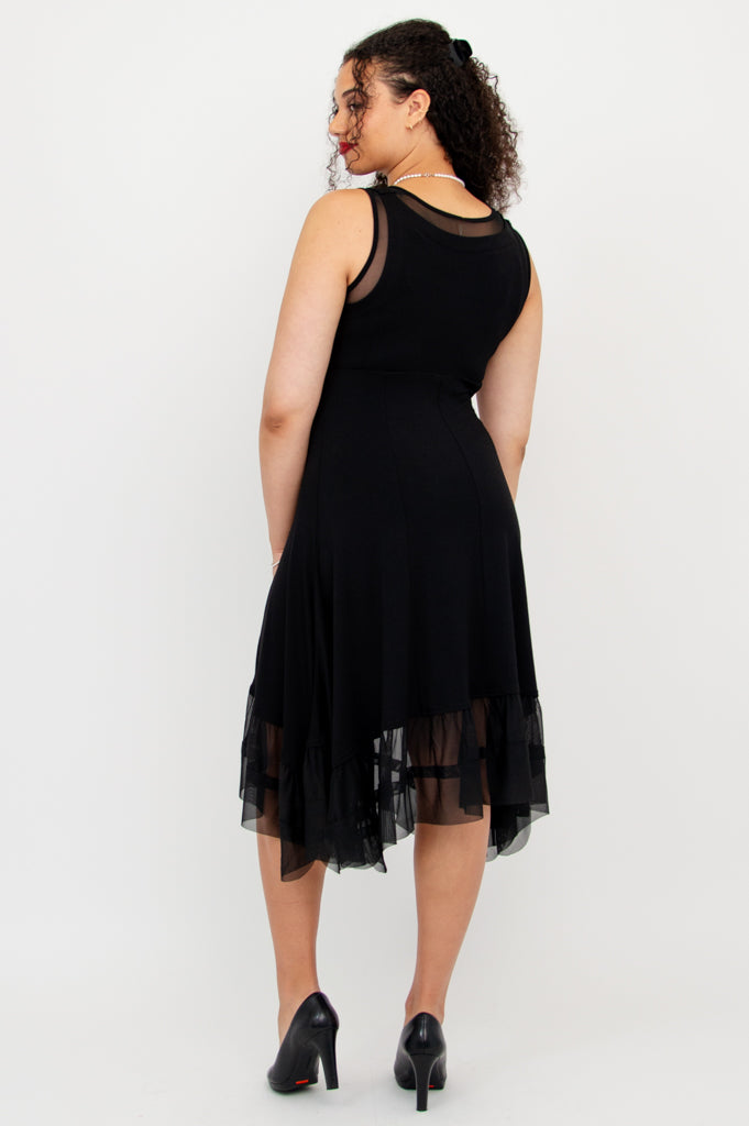 Danube Dress, Black, Bamboo