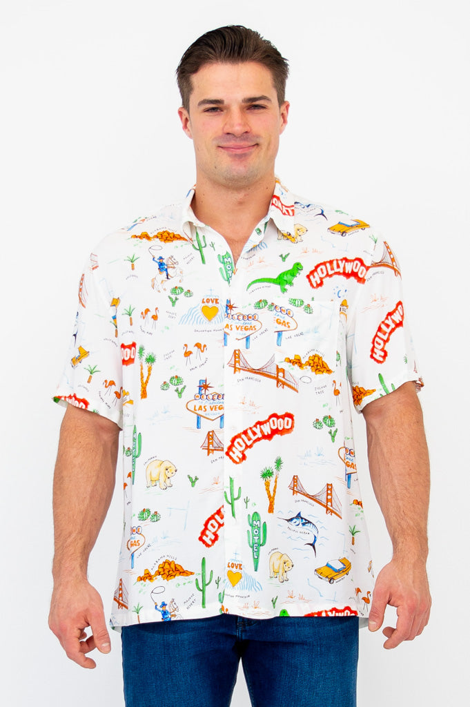 Dino Shirt, Hollywood, Woven Bamboo