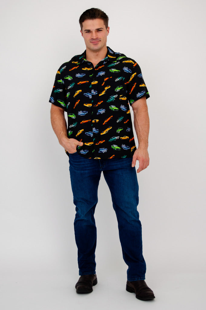 Dino Shirt, Muscle Cars, Woven Bamboo